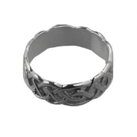 Silver 6mm celtic Wedding Ring Sizes I-Q