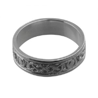 Silver 6mm celtic Wedding Ring Sizes R-Z
