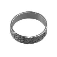Silver 6mm celtic Wedding Ring Sizes R-Z
