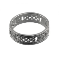 Silver 6mm pierced celtic Wedding Ring Sizes R-Z