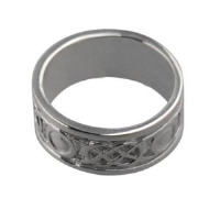 Silver 8mm celtic Wedding Ring Sizes L-Q