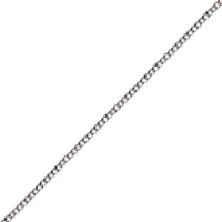 Silver Bright Cut Solid Curb Pendant Chain 24 inches