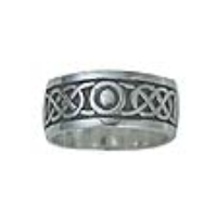Silver oxidized 8mm celtic Wedding Ring Sizes L-Q