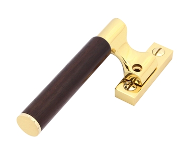 Wooden casement fastener