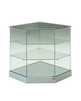 Glass Top Corner Display Counters For Jewellery Stores