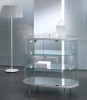 Elegant Oval Display Counters For Artefacts Displays