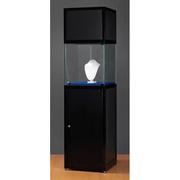 Pedestals With High Glass Displays With Storage For Jewellery Stores