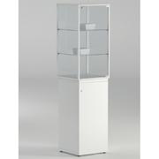 Shelved Pedestal  Display Case For Jewellery Stores