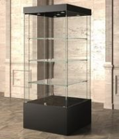 Large Display Cases With Glass Shelves