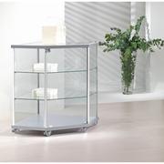 Corner Mid Height Portable Glass Showcase For Jewellery Displays