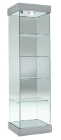 Narrow Glass Display showcase With Lighting
