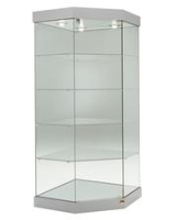 Corner Glass Display Cases For Jewellery Displays