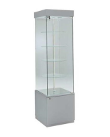 Rotating Glass Display Case With Lights For Jewellery Displays