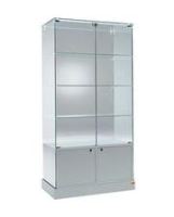 Glass Display Showcase With Storage For Product Displays