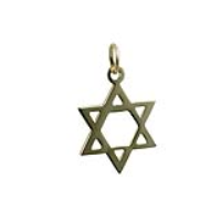 1/20th 14ct yellow gold on Silver 17x17mm plain Star of David Pendant
