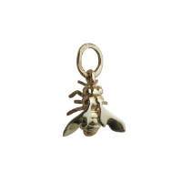 9ct Gold 10x11mm Bee Pendant or Charm