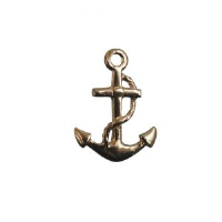 9ct Gold 10x8mm plain Anchor Tie Tack