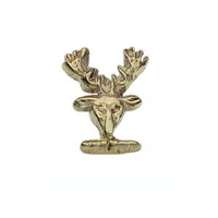 9ct Gold 10x8mm Stags head embossed Tie Tack