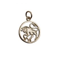 9ct Gold 11mm pierced Taurus Zodiac Pendant