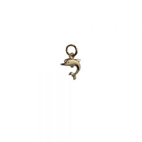 9ct Gold 11x11mm Dolphin Pendant or Charm