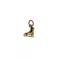 9ct Gold 11x12mm Ice Skating Boot Pendant or Charm
