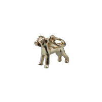 9ct Gold 11x14mm Boxer Dog Pendant or Charm
