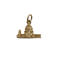 9ct Gold 11x17mm hollow St. Paul&#39;s Cathedral Pendant or Charm