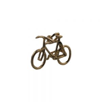 9ct Gold 12x20mm Bicycle Pendant or Charm