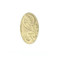 9ct Gold 12x8mm hand engraved oval Tie Tack