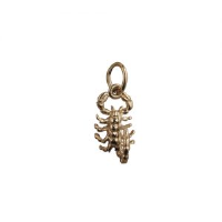 9ct Gold 12x8mm Scorpion ready to strike Pendant or Charm