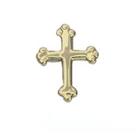 9ct Gold 12x9mm club end Cross Tie Tack