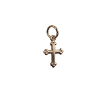 9ct Gold 12x9mm Cross symbol of faith Pendant or Charm