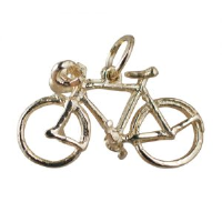 9ct Gold 13x22mm Bicycle Pendant or Charm