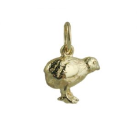9ct Gold 14x12mm Chick Pendant or Charm