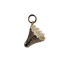 9ct Gold 14x15mm Shuttlecock Pendant or Charm