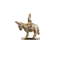 9ct Gold 14x17mm solid Donkey Pendant or Charm