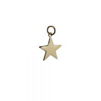9ct Gold 15mm Star Pendant or Charm
