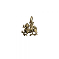 9ct Gold 15x11mm Welsh Dragon Pendant or Charm