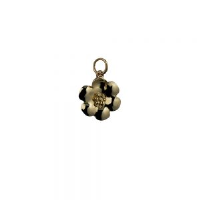 9ct Gold 15x15mm Flower Pendant or Charm