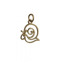 9ct Gold 15x17mm pierced Snail Pendant or Charm