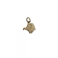 9ct Gold 16x13mm Elephant Pendant or Charm