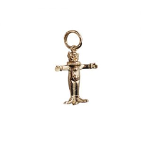 9ct Gold 16x15mm solid Clown Pendant or Charm