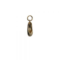 9ct Gold 16x6mm Ballet Shoe Pendant or Charm