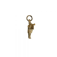 9ct Gold 16x7mm Herald with Trumpet Pendant or Charm