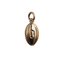 9ct Gold 17x10mm Rugby Ball Pendant or Charm