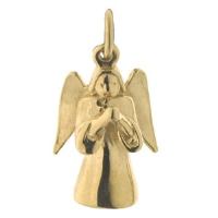 9ct Gold 17x12mm solid Guardian Angel Pendant or Charm