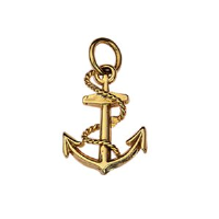9ct Gold 17x13mm Anchor Pendant or Charm