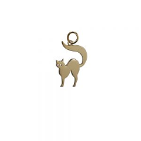 9ct Gold 17x18mm Cat Pendant or Charm