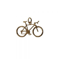 9ct Gold 17x29mm Bicycle Pendant or Charm
