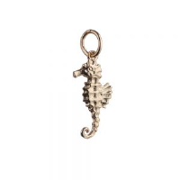 9ct Gold 17x9mm Seahorse Pendant or Charm